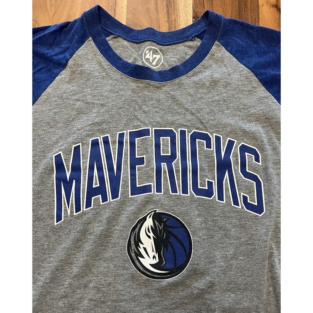 NBA Dallas Mavericks 3/4 Sleeve T-Shirt Apparel from '47 - Picture 2 of 10
